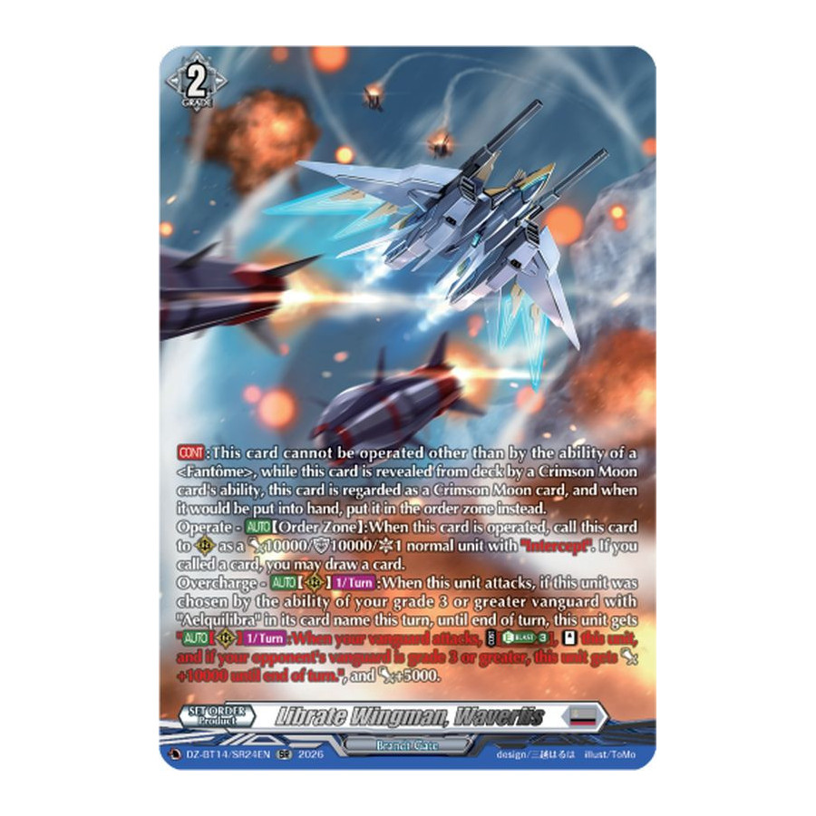 Vanguard TCG card DZ-BT14/SR24EN SR Librate Wingman, Waverlis Envoys of the Crimson Moon