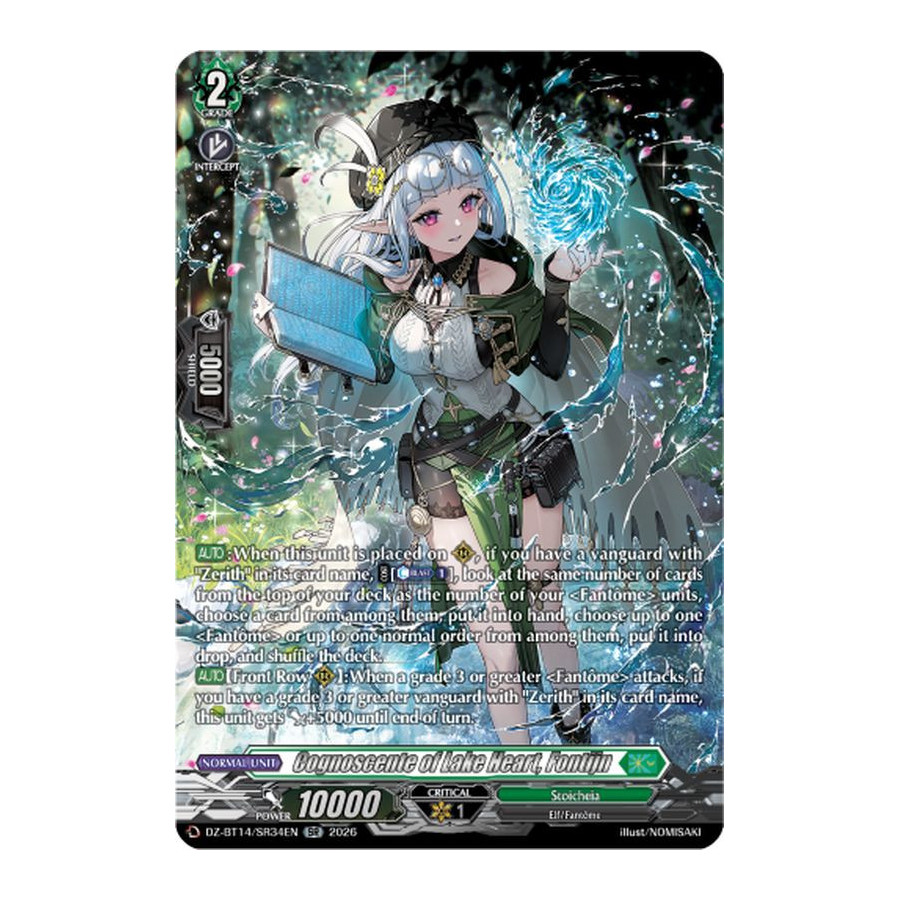 Vanguard TCG card DZ-BT14/SR34EN SR Cognoscente of Lake Heart, Fontijn Envoys of the Crimson Moon