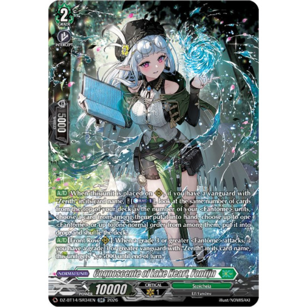 Vanguard TCG card DZ-BT14/SR34EN SR Cognoscente of Lake Heart, Fontijn Envoys of the Crimson Moon
