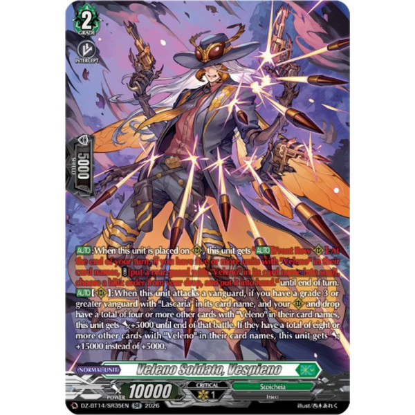 Vanguard TCG card DZ-BT14/SR35EN SR Veleno Soldato, Vespieno Envoys of the Crimson Moon