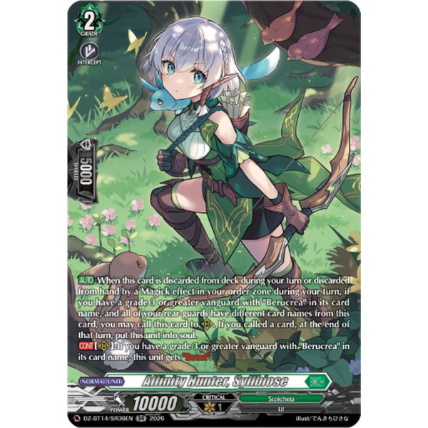 Vanguard TCG card DZ-BT14/SR36EN SR Affinity Hunter, Syllbiose Envoys of the Crimson Moon