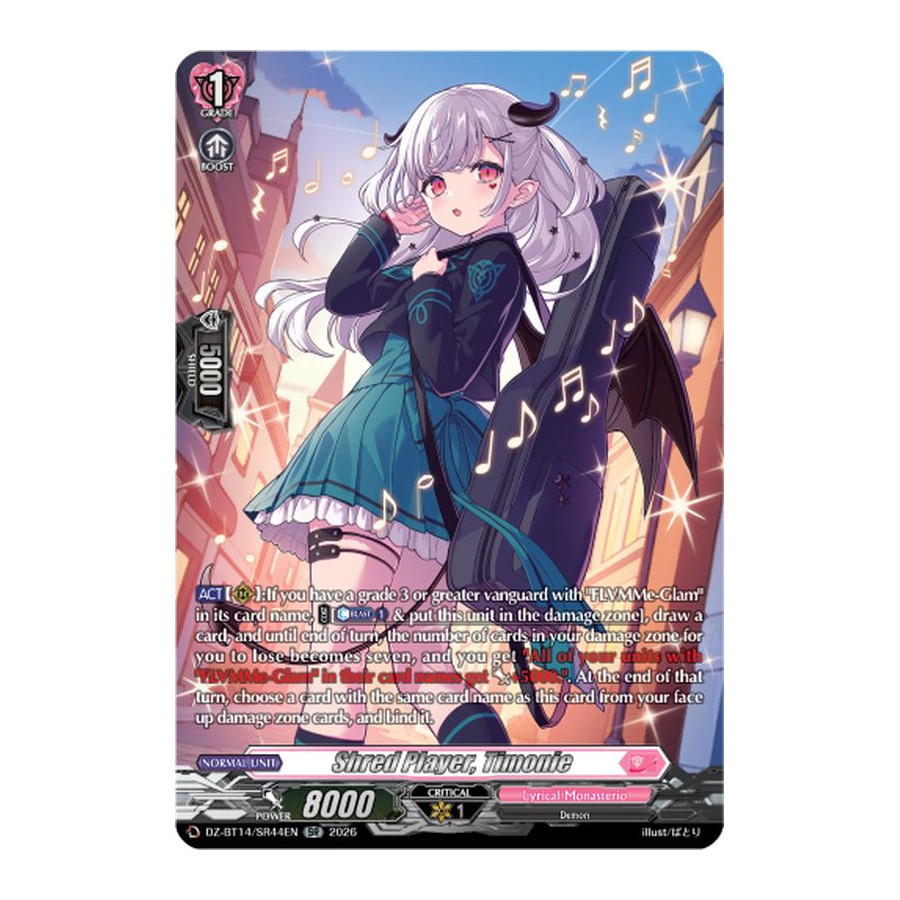 Vanguard TCG card DZ-BT14/SR44EN SR Shred Player, Timonie Envoys of the Crimson Moon