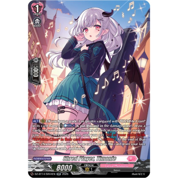 Vanguard TCG card DZ-BT14/SR44EN SR Shred Player, Timonie Envoys of the Crimson Moon