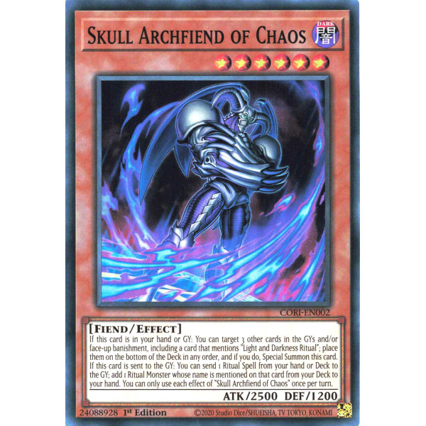 Yu-Gi-Oh TCG CORI-EN002 SR Skull Archfiend of Chaos Chaos Origins