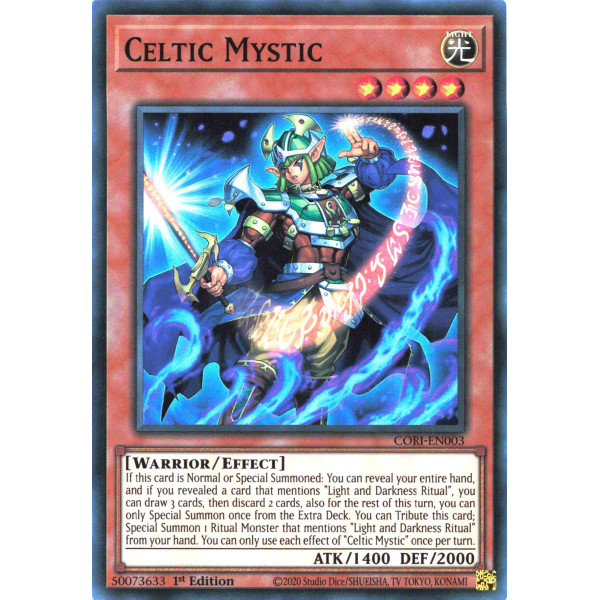 Yu-Gi-Oh TCG CORI-EN003 SR Celtic Mystic Chaos Origins