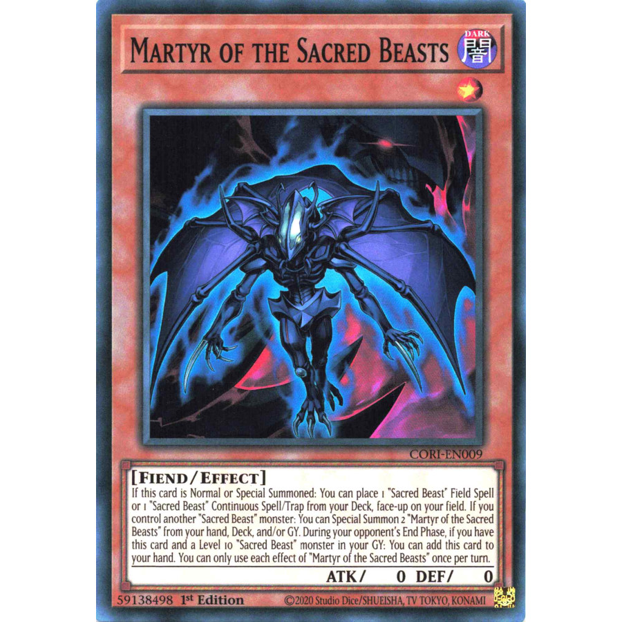 Yu-Gi-Oh TCG CORI-EN009 SR Martyr of the Sacred Beasts Chaos Origins