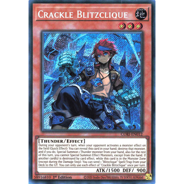 Yu-Gi-Oh TCG CORI-EN012 SE Crackle Blitzclique Chaos Origins