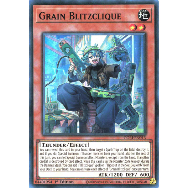 Yu-Gi-Oh TCG CORI-EN013 SR Grain Blitzclique Chaos Origins