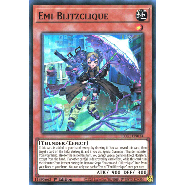 Yu-Gi-Oh TCG CORI-EN014 SR Emi Blitzclique Chaos Origins