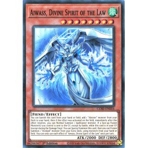Yu-Gi-Oh TCG CORI-EN016 SR Aiwass, Divine Spirit of the Law Chaos Origins