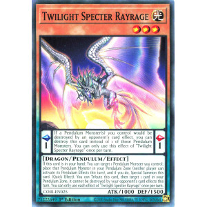 Yu-Gi-Oh TCG CORI-EN025 C Twilight Specter Rayrage Chaos Origins