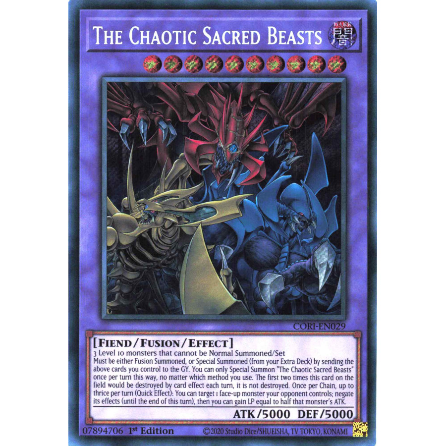 Yu-Gi-Oh TCG CORI-EN029 SE The Chaotic Sacred Beasts  (extended art) Chaos Origins