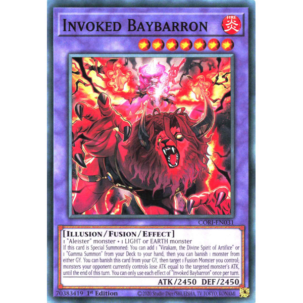 Yu-Gi-Oh TCG CORI-EN031 C Invoked Baybarron Chaos Origins