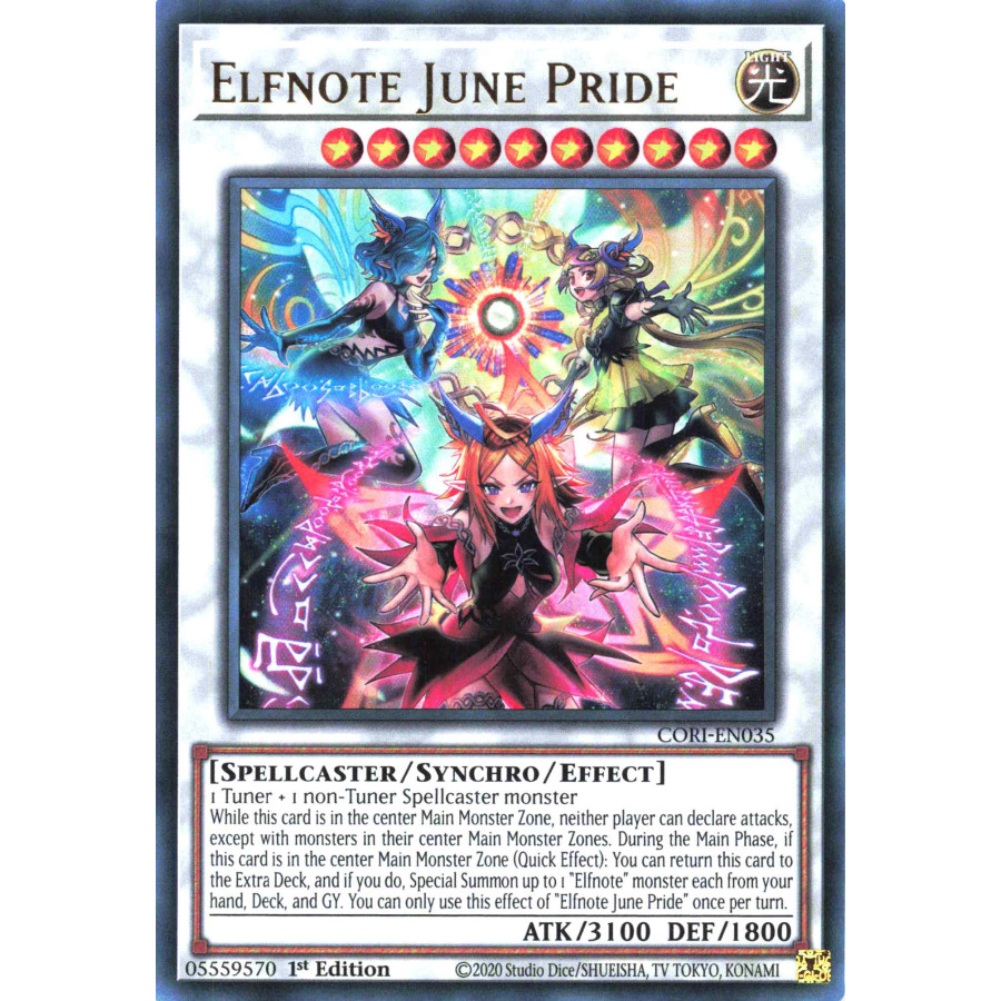 Yu-Gi-Oh TCG CORI-EN035 UR Elfnote June Pride Chaos Origins