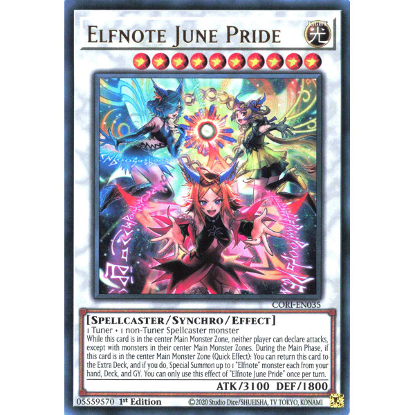 Yu-Gi-Oh TCG CORI-EN035 UR Elfnote June Pride Chaos Origins