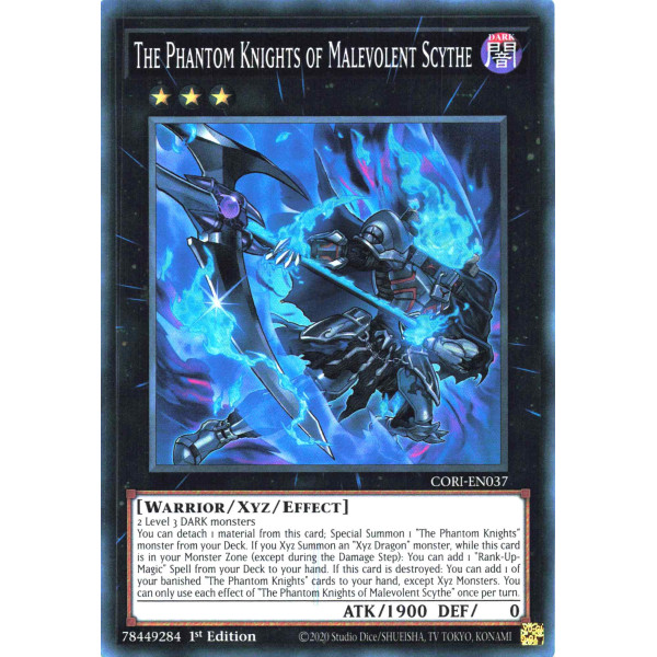 Yu-Gi-Oh TCG CORI-EN037 SR The Phantom Knights of Malevolent Scythe Chaos Origins