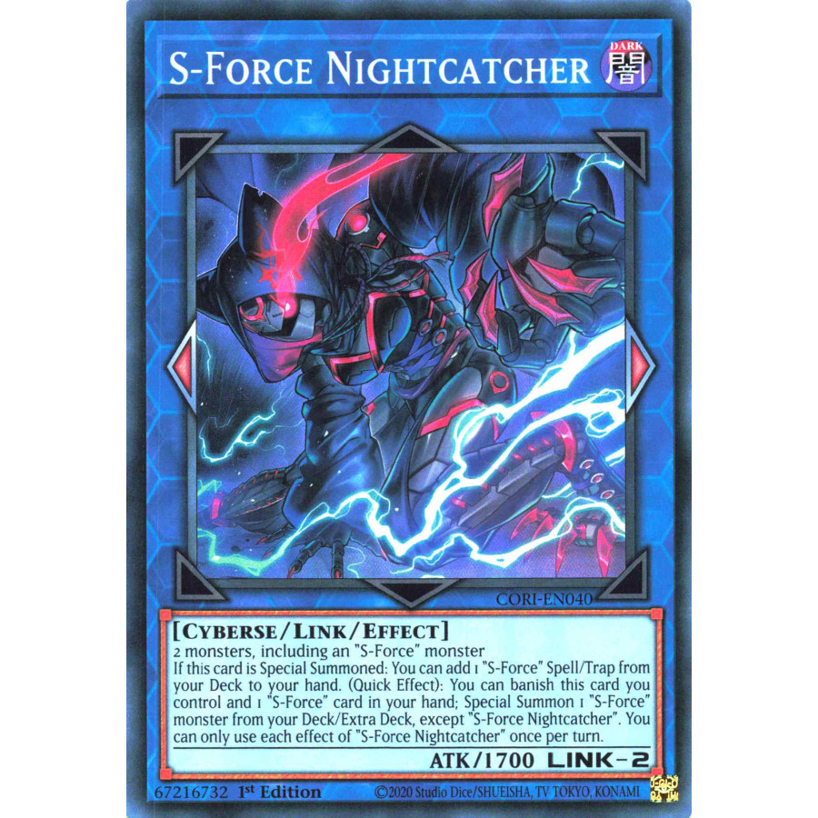 Yu-Gi-Oh TCG CORI-EN040 SR S-Force Nightcatcher Chaos Origins