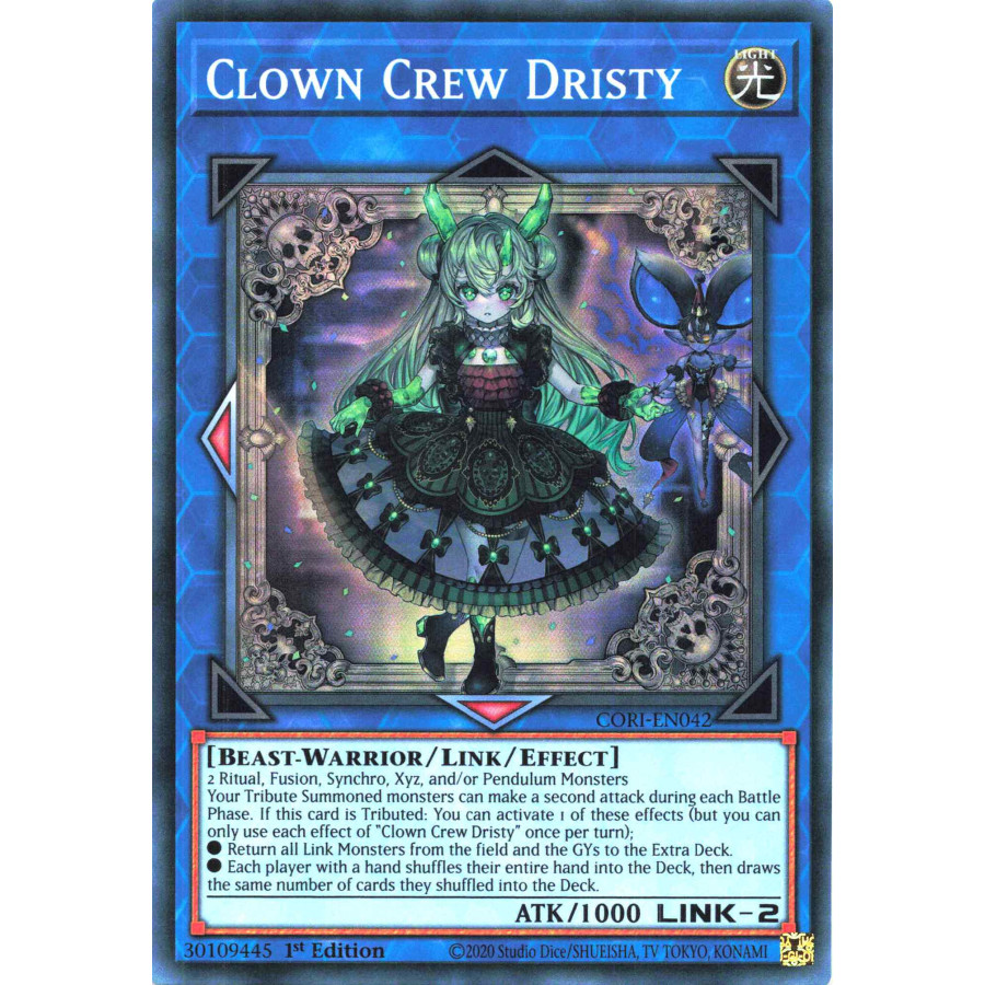 Yu-Gi-Oh TCG CORI-EN042 SR Clown Crew Dristy Chaos Origins
