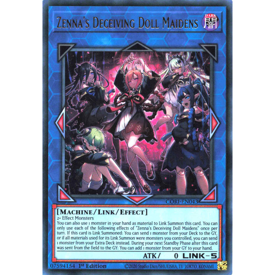 Yu-Gi-Oh TCG CORI-EN043 UR Zenna's Deceiving Doll Maidens Chaos Origins