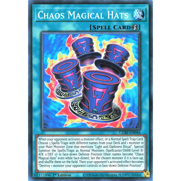 Yu-Gi-Oh TCG CORI-EN046 SR Chaos Magical Hats Chaos Origins