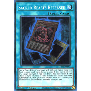 Yu-Gi-Oh TCG CORI-EN047 SR Sacred Beasts Released Chaos Origins