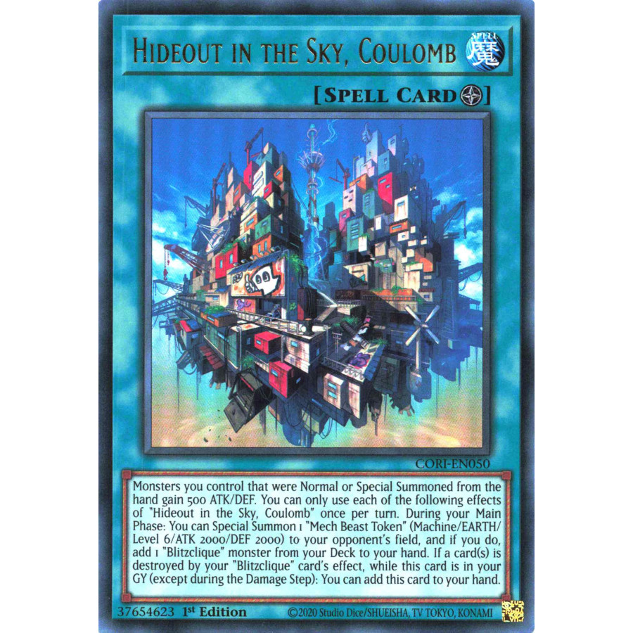 Yu-Gi-Oh TCG CORI-EN050 UR Hideout in the Sky, Coulomb Chaos Origins