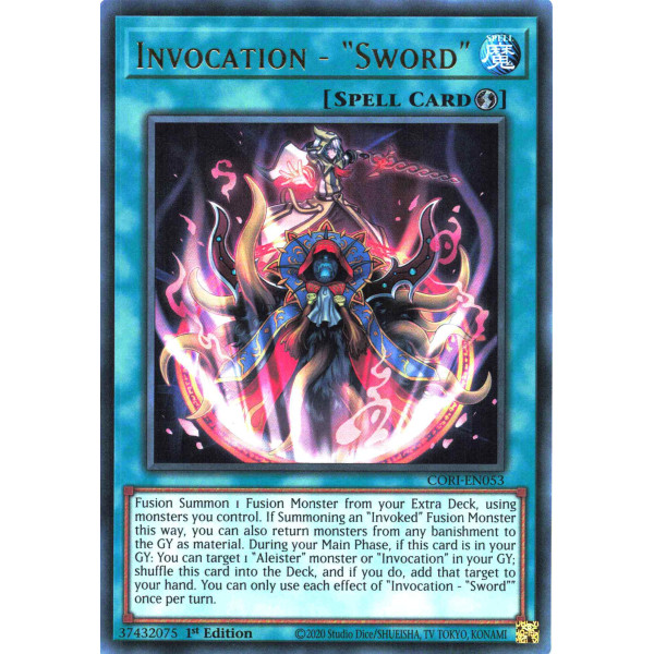 Yu-Gi-Oh TCG CORI-EN053 UR Invocation - Sword Chaos Origins