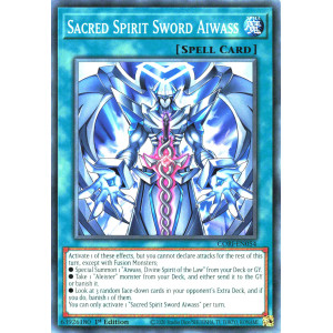 Yu-Gi-Oh TCG CORI-EN054 C Sacred Spirit Sword Aiwass Chaos Origins