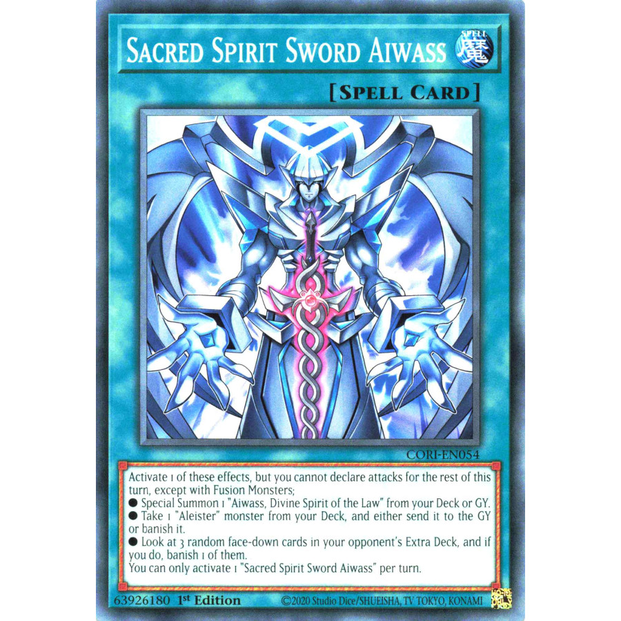 Yu-Gi-Oh TCG CORI-EN054 C Sacred Spirit Sword Aiwass Chaos Origins