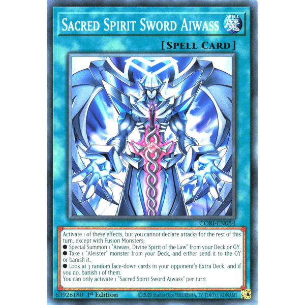 Yu-Gi-Oh TCG CORI-EN054 C Sacred Spirit Sword Aiwass Chaos Origins