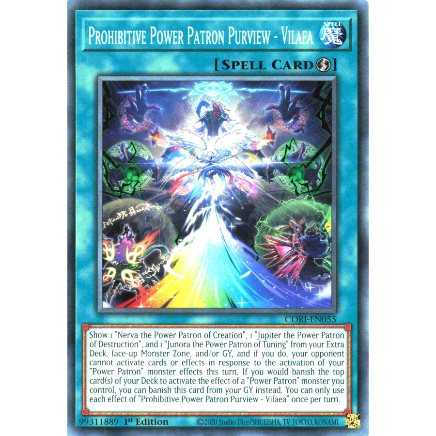 Yu-Gi-Oh TCG CORI-EN055 C Prohibitive Power Patron Purview - Vilaea Chaos Origins