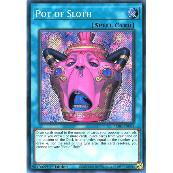 Yu-Gi-Oh TCG CORI-EN061 SE Pot of Sloth Chaos Origins