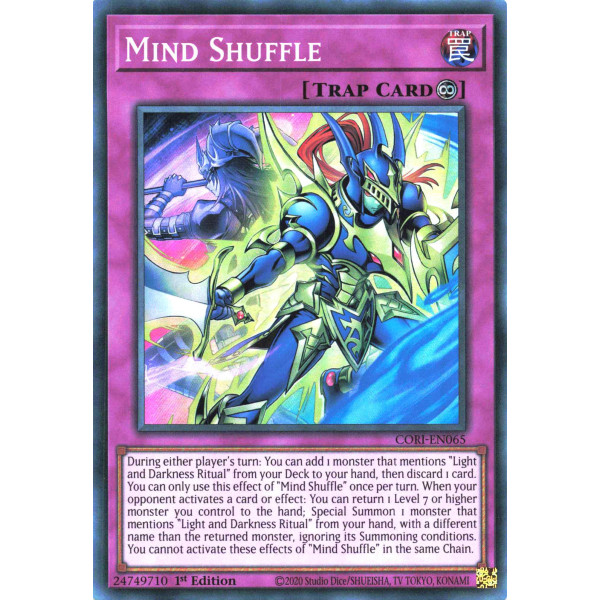Yu-Gi-Oh TCG CORI-EN065 SR Mind Shuffle Chaos Origins