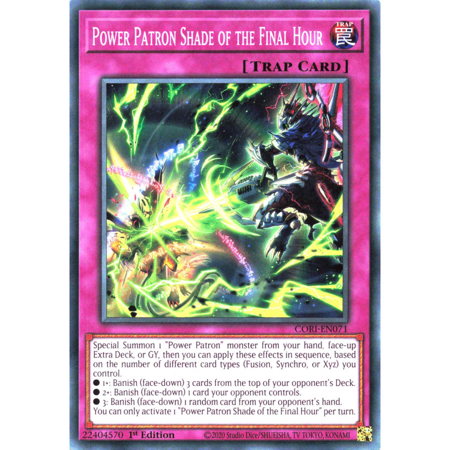 Yu-Gi-Oh TCG CORI-EN071 C Power Patron Shade of the Final Hour Chaos Origins