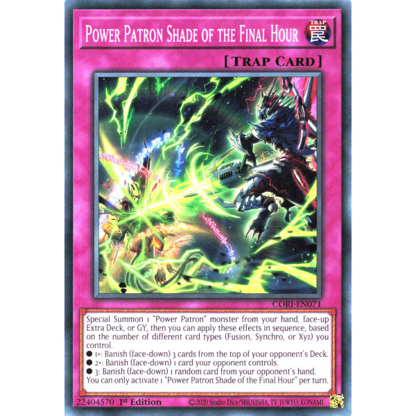 Yu-Gi-Oh TCG CORI-EN071 C Power Patron Shade of the Final Hour Chaos Origins