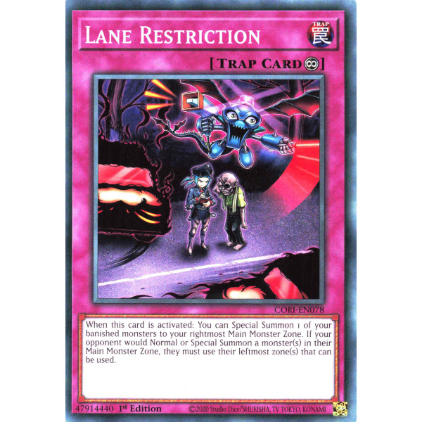 Yu-Gi-Oh TCG CORI-EN078 C Lane Restriction Chaos Origins