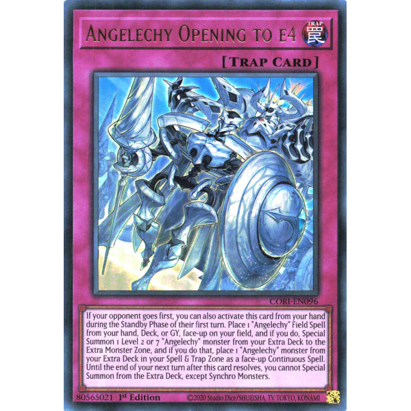 Yu-Gi-Oh TCG CORI-EN096 UR Angelechy Opening to e4 Chaos Origins