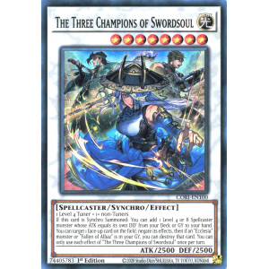 Yu-Gi-Oh TCG CORI-EN100 SR The Three Champions of Swordsoul Chaos Origins