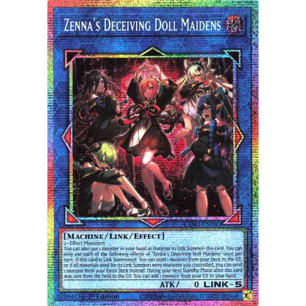 Yu-Gi-Oh TCG CORI-EN043 STAR Zenna's Deceiving Doll Maidens Chaos Origins