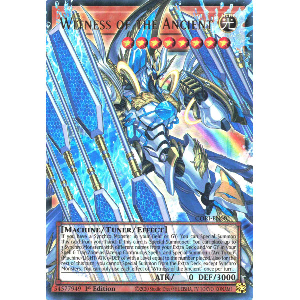 Yu-Gi-Oh TCG CORI-EN081 UR Witness of the Ancient (extended art) Chaos Origins