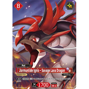 Palworld TCG EBP01-001OSR OSR Jormuntide Ignis – Savage Lava Dragon Dawn of Palpagos
