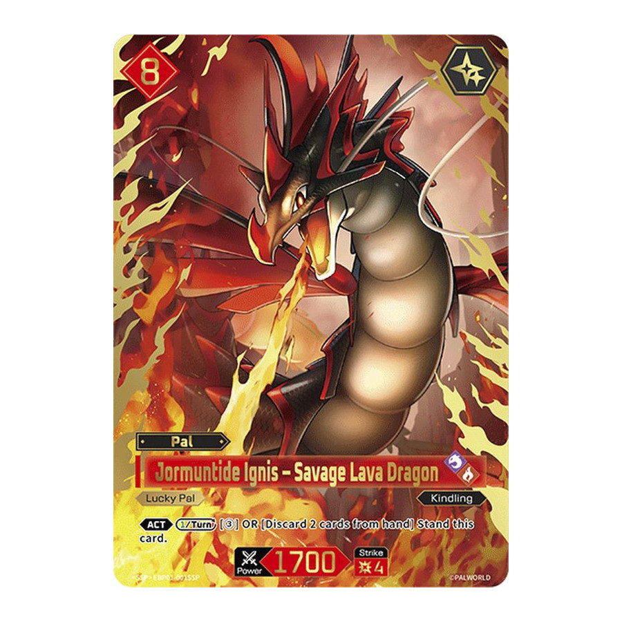Palworld TCG EBP01-001SSP SSP Jormuntide Ignis – Savage Lava Dragon Dawn of Palpagos