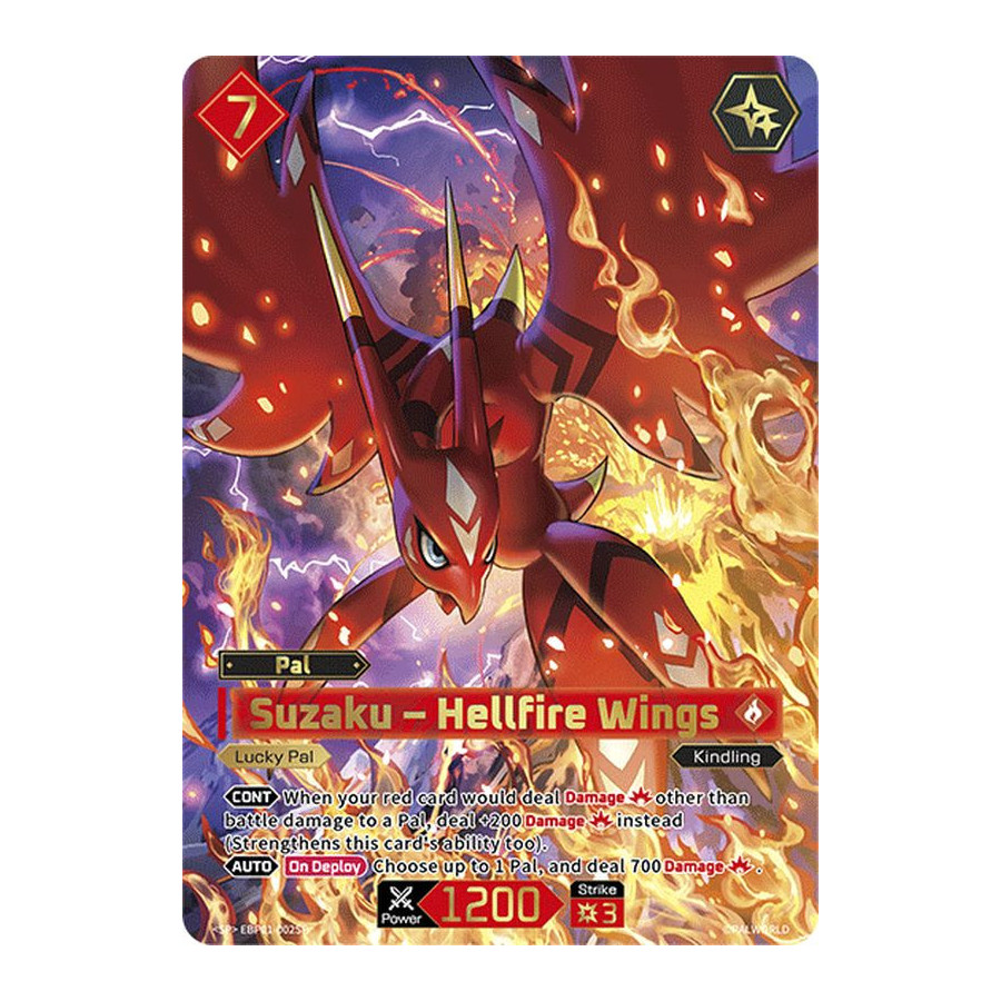 Palworld TCG EBP01-002SP SP Suzaku – Hellfire Wings Dawn of Palpagos