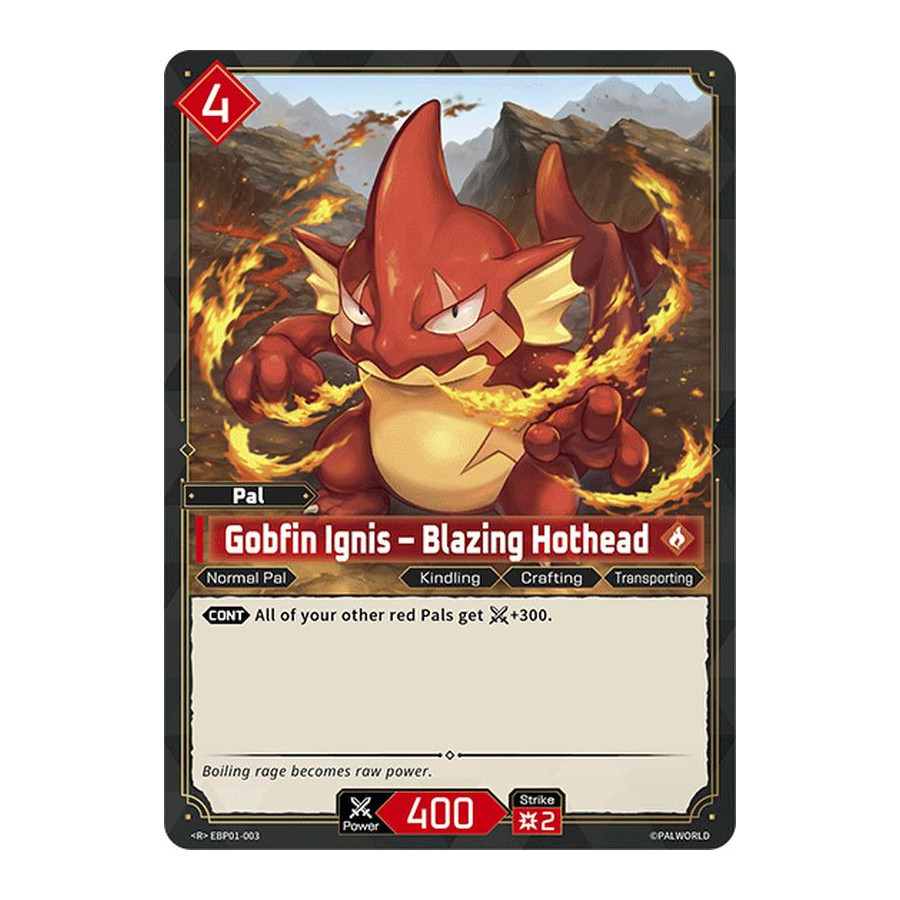 Palworld TCG EBP01-003 R Gobfin Ignis – Blazing Hothead Dawn of Palpagos