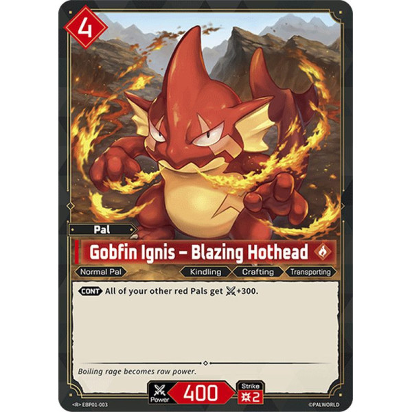 Palworld TCG EBP01-003 R Gobfin Ignis – Blazing Hothead Dawn of Palpagos