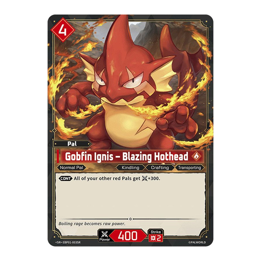 Palworld TCG EBP01-003SR SR Gobfin Ignis – Blazing Hothead Dawn of Palpagos
