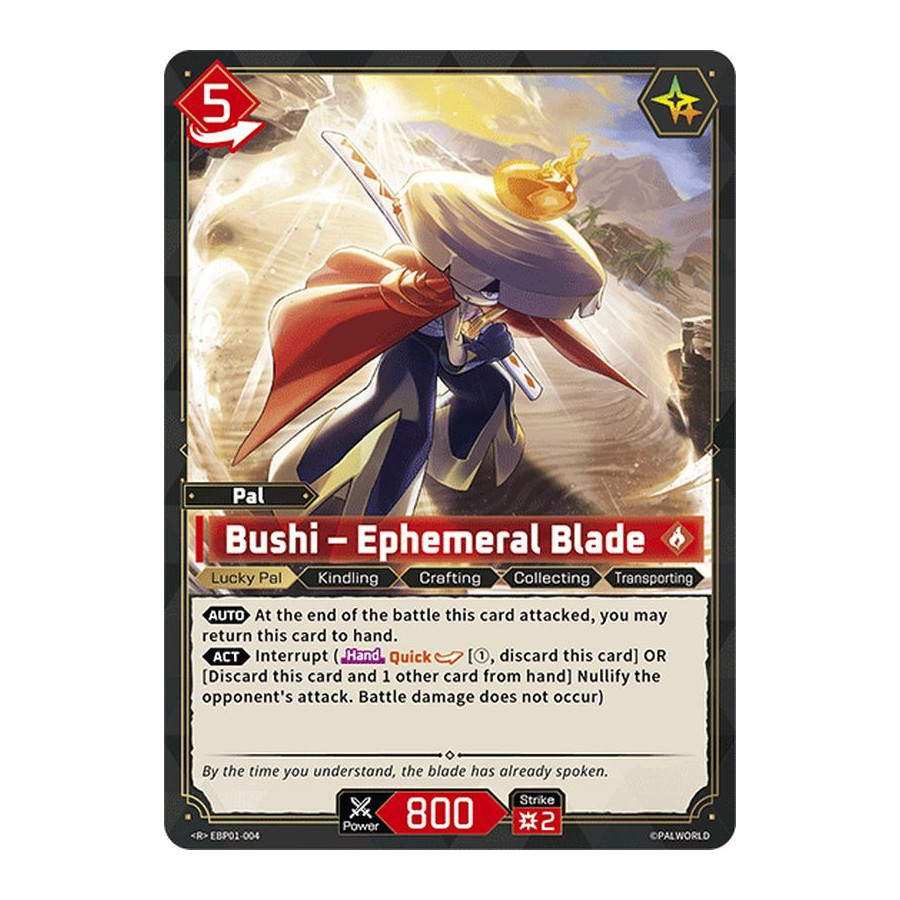 Palworld TCG EBP01-004 R Bushi – Ephemeral Blade Dawn of Palpagos