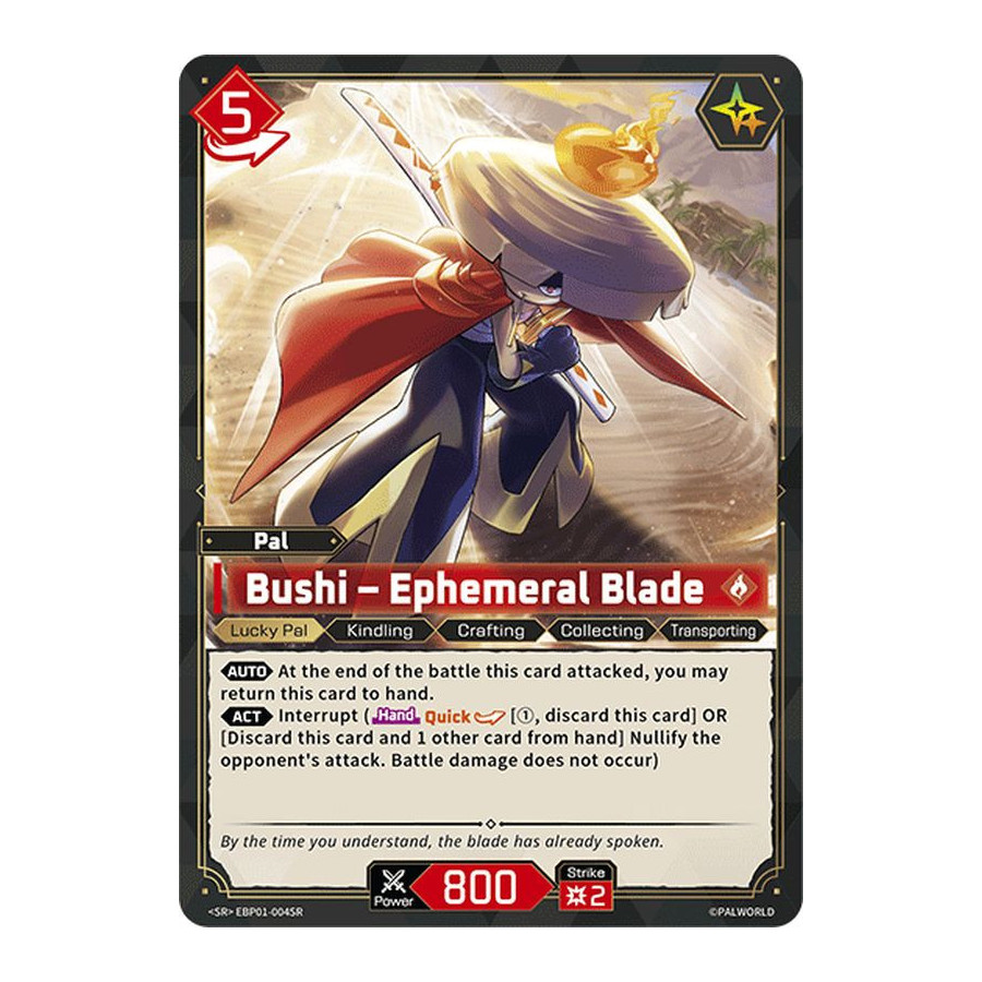 Palworld TCG EBP01-004SR SR Bushi – Ephemeral Blade Dawn of Palpagos