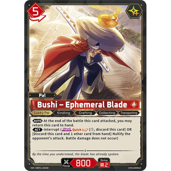 Palworld TCG EBP01-004SR SR Bushi – Ephemeral Blade Dawn of Palpagos