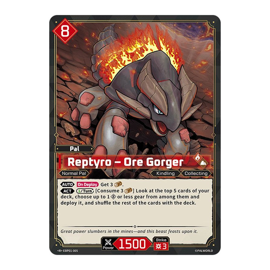 Palworld TCG EBP01-005 R Reptyro – Ore Gorger Dawn of Palpagos